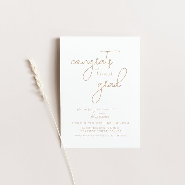 Félicitations à notre invitation de fête personnal (Créateur téléchargé)