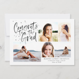 Félicitations au faire-part multi photo diplômé