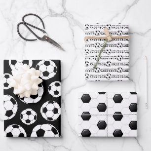Félicitations au football Envelopper les feuilles 