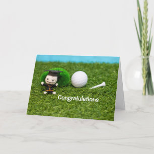 Félicitations au golf - Carte d'études supérieures