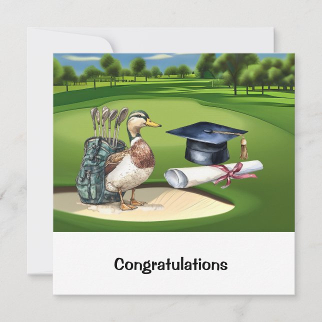 Félicitations au Golf Carte d'études supérieures (Devant)