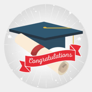 Félicitations aux diplômés  Autocollant rond class