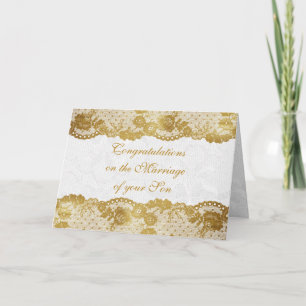 Félicitations aux parents de la mariée Carte de vo