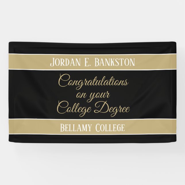 Félicitations ! Bannière du diplôme universitaire (Horizontal)