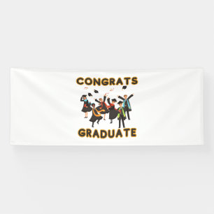 Félicitations Bannière en vinyle 4x10 pour diplômé