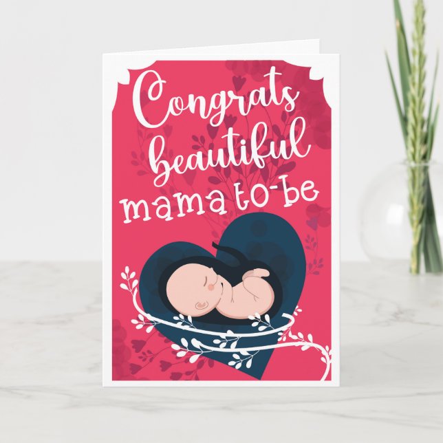 Félicitations Belle carte à être maman (Devant)