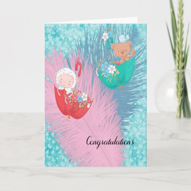Félicitations, Carte bébé attendue (Devant)