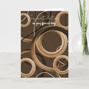 Félicitations Carte Brown moderne
