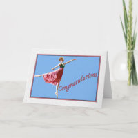 Félicitations carte de danse Considérant