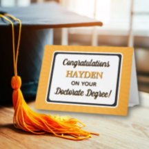 Félicitations ! Carte de diplôme de doctorat