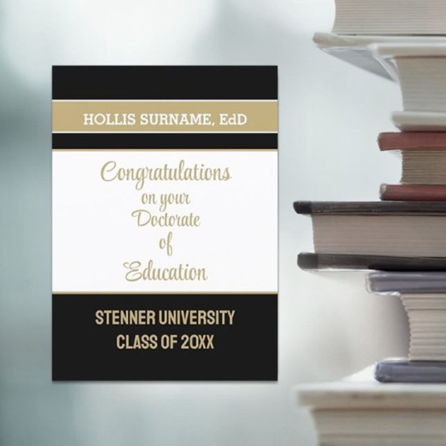 Félicitations ! Carte de doctorat en éducation (Créateur téléchargé)