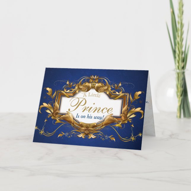 Félicitations| Carte de Fête Prénatale pour un Pri (Devant)