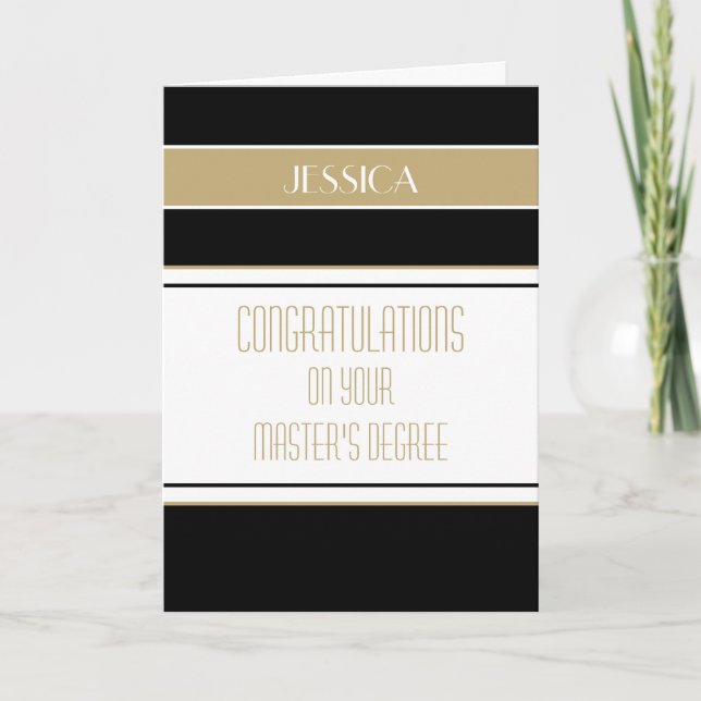 Félicitations carte de fin d'études de master (Devant)