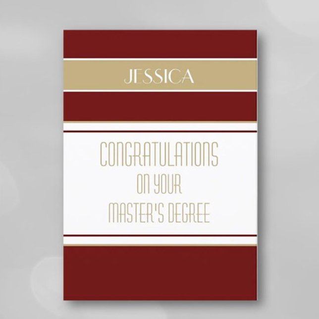 Félicitations carte de fin d'études de master (Créateur téléchargé)