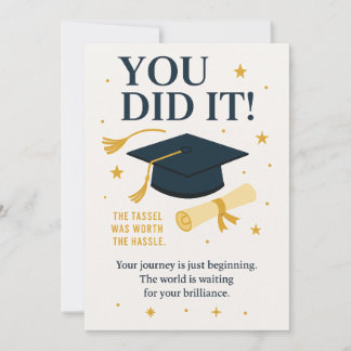 "Félicitations !" Carte de fin d'études – Félicita
