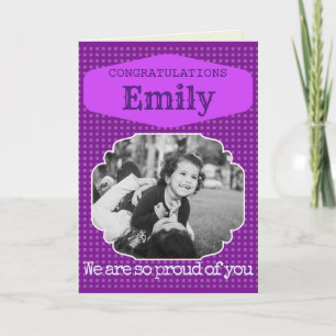 Félicitations Carte de Graduation Personnalisée