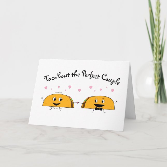 Félicitations Carte de Mariage Taco (Devant)