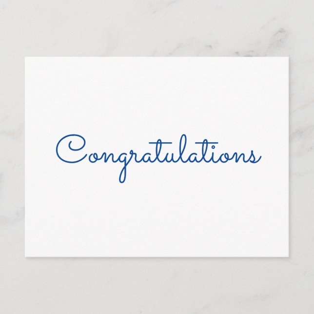 félicitations carte de style de texte simple (Devant)