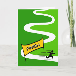 Félicitations/ Carte de voeux de marathon