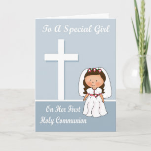 Félicitations Carte de voeux de première communion