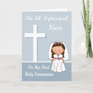 Félicitations Carte de voeux de première communion
