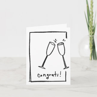 Félicitations - Carte de vœux minimale pliée 1
