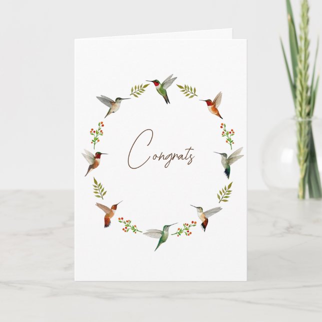 Félicitations Carte de voeux pliée (Devant)
