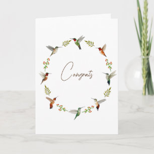 Félicitations Carte de voeux pliée