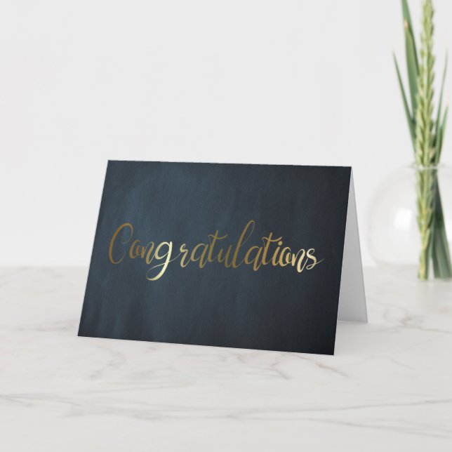 Félicitations Carte de voeux pour les diplômés ble (Devant)