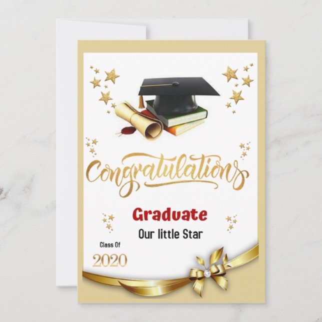 Félicitations - Carte d'études supérieures (Devant)