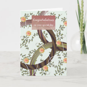 Félicitations Carte Flore Moderne Twist