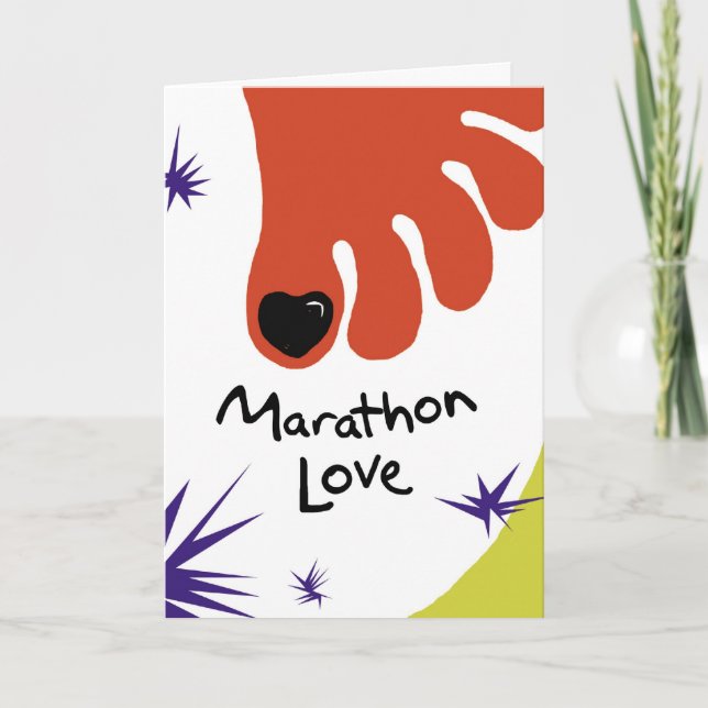 Félicitations Carte Marathoner - ongle noir (Devant)