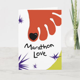 Félicitations Carte Marathoner - ongle noir