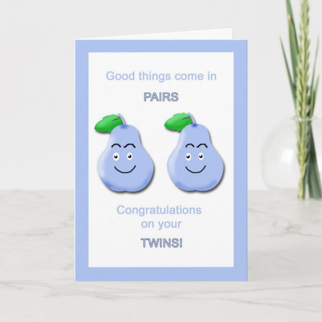 Félicitations Carte Twin Boys (Devant)