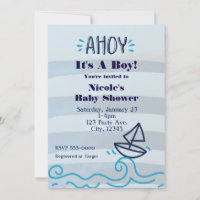 Félicitations C'est un garçon Invitations de Baby