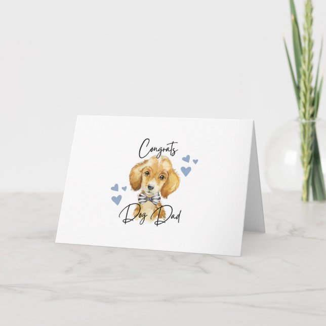 Félicitations Chien Papa Carte de voeux (Devant)