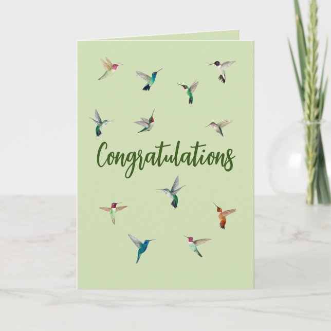 Félicitations Colibris  Carte (Devant)