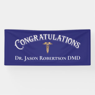 Félicitations Dentiste Dental Moderne Bannière Ble