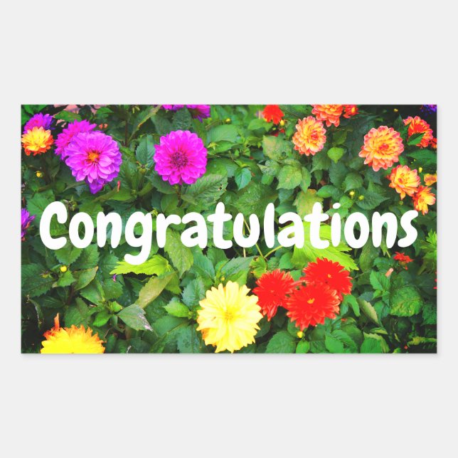Félicitations Divers Stickers Dahlias #1-2 (Devant)