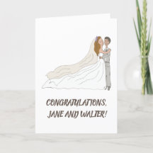 Félicitations du jour de mariage Carte personnalis