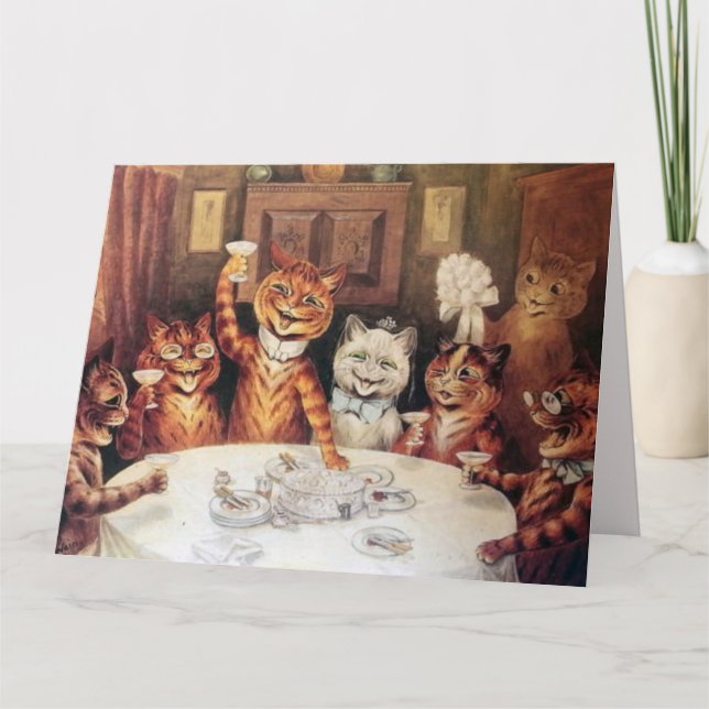 FÉLICITATIONS DU MARIAGE CAT GRANDE CARTE LOUIS WA (Devant)