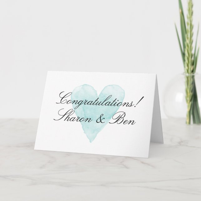 Félicitations élégantes Carte de voeux mariage (Devant)