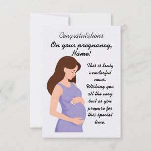 Félicitations élégantes pour la carte de grossesse