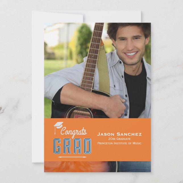 Félicitations Grad Photo Faire-part Grad (Devant)