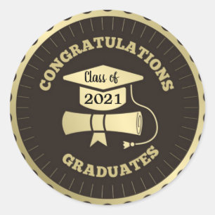 Félicitations Graduates Classic Round Sticker
