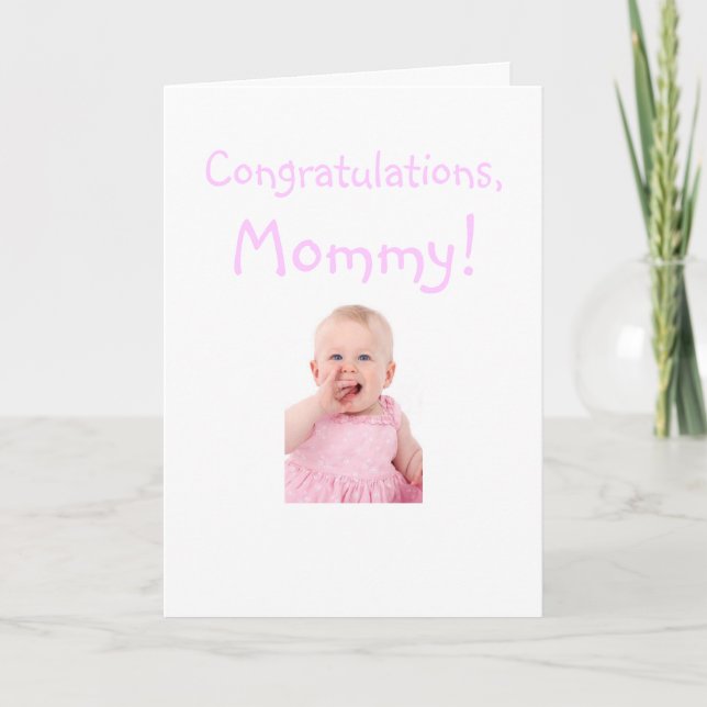 Félicitations maman de la nouvelle carte bébé (Devant)