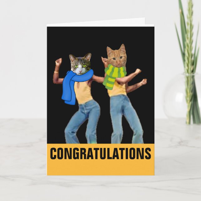 FÉLICITATIONS MARIAGES CARTES DE FONDS CAT (Devant)