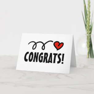 Félicitations modernes Carte de voeux mariage