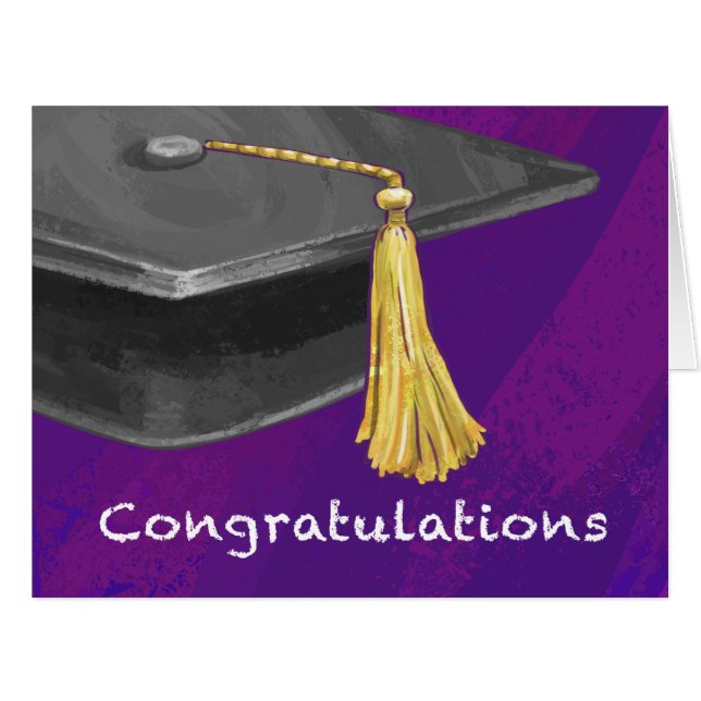 Félicitations noir et pourpre (Devant horizontal)