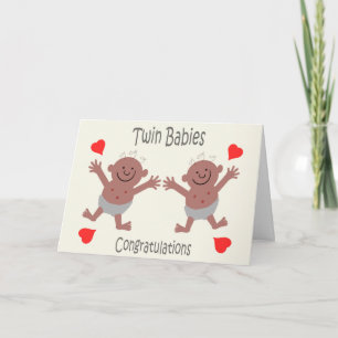 Félicitations Nouvelle Carte Bébé Twin